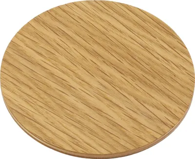 Produktbild von Tassenuntersetzer aus Holz, 1 Stück, aus Eichensperrholz, Durchmesser 9 cm
