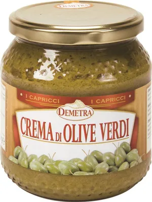 Immagine prodotto di Crema di olive verdi Capricci 550 gr. - Demetra