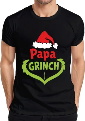 Produktbild von Papa Grinch Weihnachten Lustig Weihnachtsgeschenk Vater Geschenk Herren T-Shirt, Schwarz, XXL
