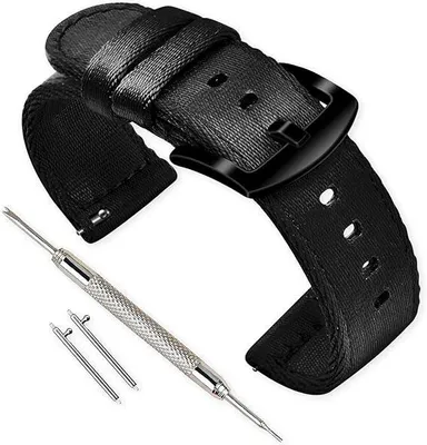 Immagine prodotto di BRACCIALE UNIVERSALE IN NYLON NERO PER OROLOGIO, 18 mm