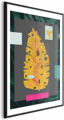 Produktbild von Posterpapier Poster - Golden Leaf 29.7x42 cm Blumen b-A-0401-ao-a