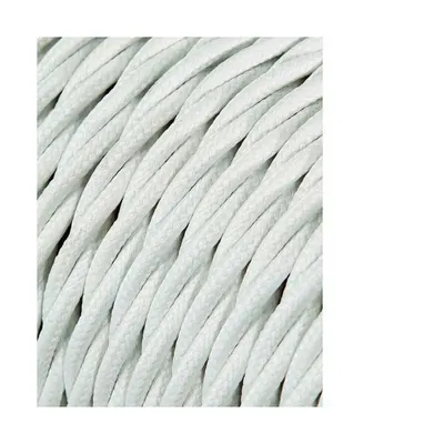 Produktbild von Verdrilltes Textilkabel 2x0,75mm c-01 Aluminium Seide Farbe white 5m