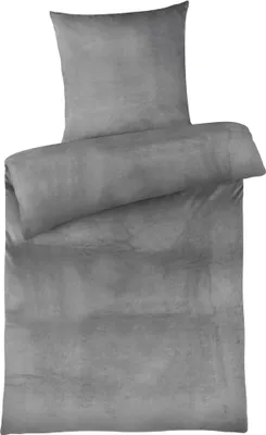 Produktbild von Cashmere Touch Bettwäsche 135x200 cm Warme Winter Bettwäsche Grau