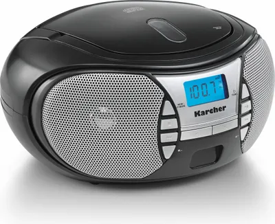 Produktbild von Karcher RR 5025-B tragbares CD Radio (CD-Player, UKW Radio, Batterie/Netzbetrieb, AUX-In) schwarz
