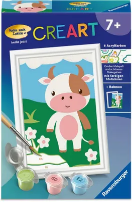 Obrázek produktu pro CreArt, Malování podle čísel pro děti – Roztomilá kráva