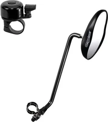 Produktbild von Humpert Ergotec Fahrrad Spiegel M-99L Rückspiegel Mopedspiegel inkl. Fahrradklingel