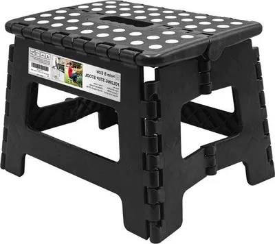 Produktbild von Famanu Klappbare 9 Zoll Hocker für Kinder und Erwachsene - Schwarz