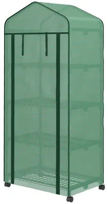 Image de Mini-serre en plastique - Serre pour plantes | Couleur : Vert | Dimensions : 50 x 69 x 165 cm