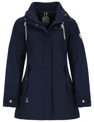 Produktbild von Dry Fashion Damen Funktionsmantel Leer - Funktionsjacke Navy, Größe 48