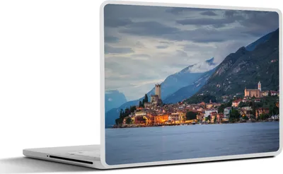 Produktbild von MuchoWow® Laptop Aufkleber Sticker Cover Gardasee - Stadt - Wolken 30x22 cm - Laptop-Sticker