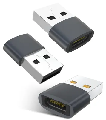 Productafbeelding van YISH Adapter USB-C naar USB (3 stuks) - USB-C-connector naar USB 2.0-stekker adapter
