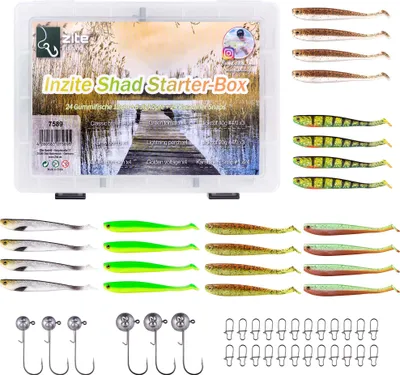 Produktbild von Zite Fishing Inzite Shad Starterbox 24 Stück mit Zubehör