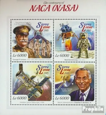 Produktbild von Briefmarken Sierra Leone 2015 Mi 6133-6136 Kleinbogen (kompl. Ausg.) postfrisch NASA