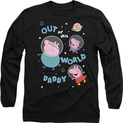 Image de Peppa Pig - "Out Of This World" T-shirt unie pour homme/femme, manches longues TV21313 (L) (Noir)