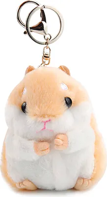 Produktbild von Niedlicher Plüsch-Hamster-Anhänger, Schlüsselanhänger, Verschluss, Schlüsselanhänger, Handtasche, Auto-Dekoration-Braun