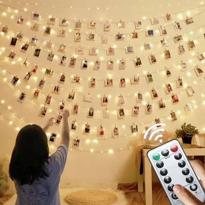 Immagine prodotto di Catena luminosa da 12 metri - 120 LED - A batteria - Con telecomando - Ideale per Natale