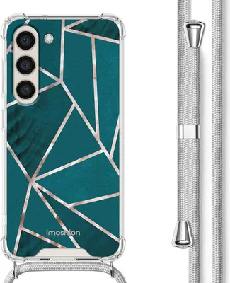Zdjęcie produktu dla etui imoshion Design ze sznurkiem do Samsung Galaxy S23 - Petrol Green Graphic
