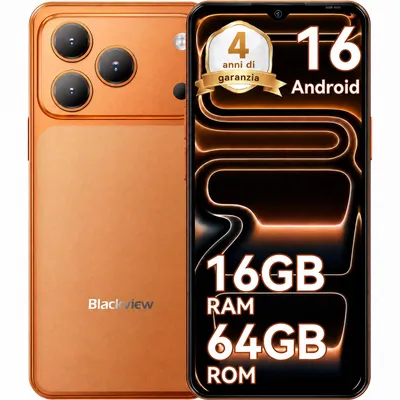 Immagine prodotto di Cellulare Blackview WAVE 7C 2026 senza contratto, 6,56", Android 16, 16 GB + 64 GB/2 TB TF, Face ID, 5000 mAh, 32 MP, doppia SIM, Wi-Fi 5, IP54