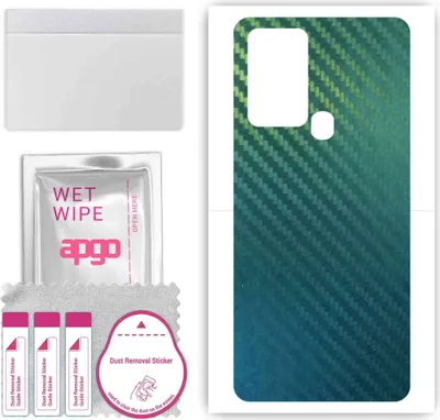 Produktbild von apgo Rückseite Schutzfolie, Skin, kompatibel mit Oukitel C33, Hinten Displayschutzfolie aus Vinylfolie, kratzfest, einfache Montage - Kohlenstoff-Chamäleon CAKA1