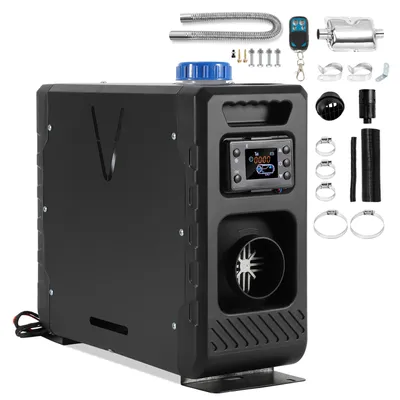 Obrázok produktu pre Jayseuw Diesel Parkovací ohrievač 8KW 12V Ohrievač vzduchu Diesel Heater pre auto RV Truck Camper Bus LCD spínač Bluetooth App Control Black