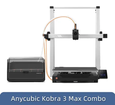 Produktbild von 3D‑Drucker - Kobra 3 Max Combo - 500×420×420 mm Bauvolumen - Bis 600 mm/s - WLAN App‑Steuerung - Automatische Nivellierung - 0,4 mm Düse - Mehrfarbdruck