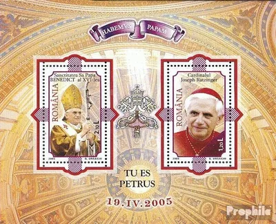 Produktbild von Briefmarken Rumänien 2005 Mi Block359 (kompl.Ausg.) postfrisch Papst Benedikt XVI