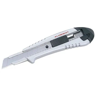 Image de Tajima Aluminist Cutter 18 mm mit Taste, silber, 1 Stück, Spezialgriff aus ALU