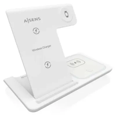 Image de AISENS ASCH-15W3WC065-W, Intérieur, USB, Chargement sans fil, Blanc