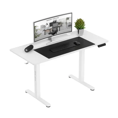 Produktbild von MARK ADLER Leader 7.0 | Höhenverstellbarer Schreibtisch Elektrisch Bürotisch Stehtisch | 120x60 cm | 3 Memory-Steuerung | Memoboard | Weiß
