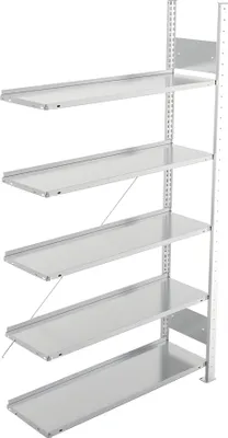 Produktbild von Anbauregal, 1.850 x 1.000 x 300 mm 6 Böden, Feldlast: 1.100 kg,