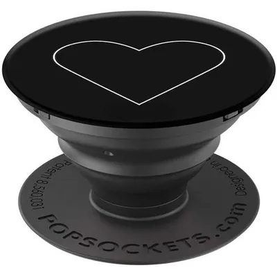 Produktbild von PopSockets PopGrip White Heart Black