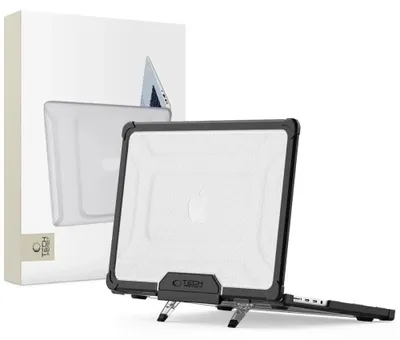 Produktbild von Schutzhülle für MacBook Pro 14" 2021-2026, Tech-Protect SmartShell Pro, Transparent-Schwarz