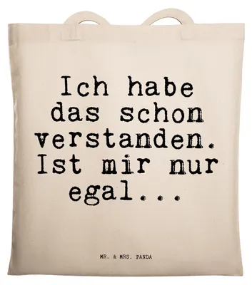 Produktbild von Mr. & Mrs. Panda Shopping Tasche Ich habe das schon... - Transparent - Geschenk, Sprüche, Tragetasche, Freund, Tote Bag, Jutebeutel, Sohn, Beutel, Tochter, Freundin