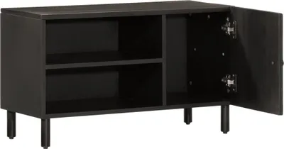 Productafbeelding van vidaXL TV-kast, zwart, 80x31x46 cm, massief mangohout