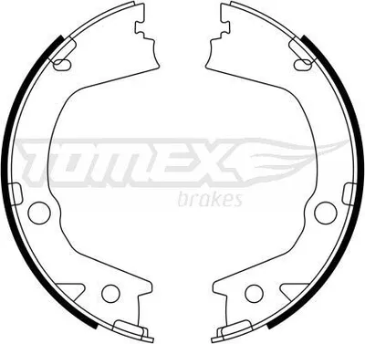Produktbild von TOMEX brakes Bremsbackensatz Trommelbremse Hinten für SSANGYONG Korando SUV (CK) 167mm TX 23-16