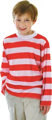 Immagine prodotto di Bristol Novelty Kids Top rosso/bianco a righe BN286 (M) (rosso/bianco)