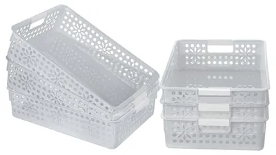 Produktbild von Cetomo Plastik-Aufbewahrungsbox, Offene Aufbewahrungskörbe mit Griffen, Regalkor