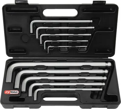 Produktbild von KS Tools Kugelkopf-Innensechskant-Winkelstiftschlüssel-Satz,XL,10-tlg