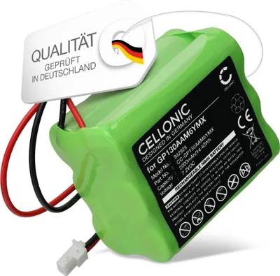 Produktbild von CELLONIC 1x Akku für Haustechnik Kompatibel mit Visonic PowerMax Plus, PowerMax Plus Control Panel 0 9912 H, PowerMax Plus Control Panel 0 9913 W, GP130AAM6YMX - (2000mAh, 7.2V)