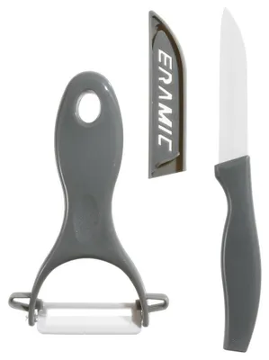 Produktbild von 5five Simply Smart Schälmesser Grau Keramik 17,5 cm