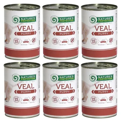 Produktbild von Nature's Protection Welpen Nassfutter Kalb 6x400g