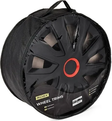 Produktbild von 15" Zoll Radkappe Schwarz Rot Radzierblende Radblende 100009A0011 RIDEX