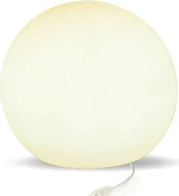 Produktbild von Tischleuchte groß Ø 50 cm H: 44 inkl. LED E27 2700 K warmweiß Kabel Schalter rund Weiß Kugellampe Wohnzimmer Tischlampe Schlafzimmer