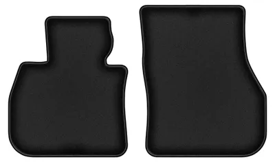 Produktbild von Velours-Fußmatten Vorne für BMW X1 U11 2022- (Crossover) – 2-tlg, Schwarz, passgenau – Wielganizator DURBAN