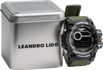 Produktbild von LEANDRO LIDO "Palermo" Uni Sport Uhr dunkelgrün | LL-19