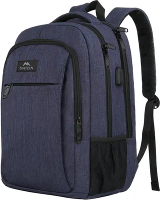 Image de Sac à dos pour ordinateur portable 15,6 pouces Backpack USB bleu