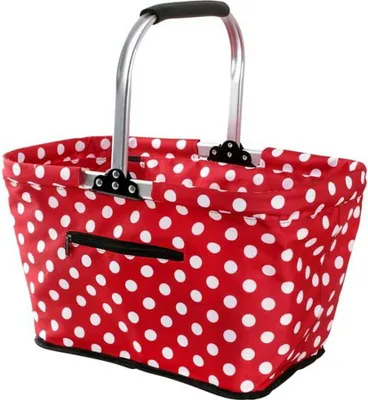 Obrázek produktu pro Toro Košík Nákupní Červená A Bílý Puntík 48X28X28Cm_Extutc