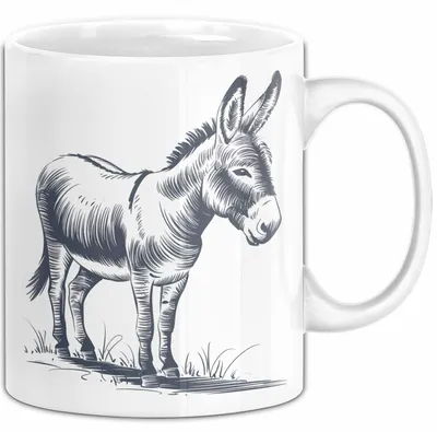 Produktbild von Eselbauer Esel Tier Tasse Geschenk Lustige Geschenkidee Spruch (Weiß)