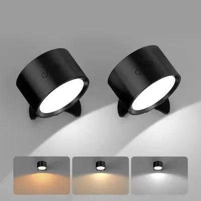 Obrázek produktu pro Úsměvavý žralok, bezdrátové nástěnné lampy, sada 2 kusů, USB nabíjecí nástěnné lampy