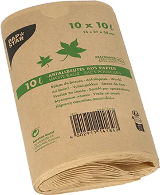 Produktbild von 7200 Kompostbeutel aus Papier 10 l 35 cm x 21 cm x 15 cm braun